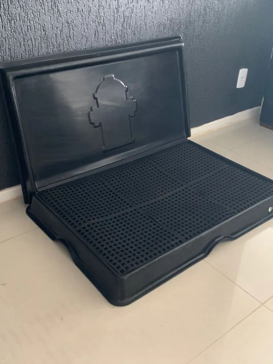 Weasy Cão Grande | Preto Com Parede | Banheiro Para Cachorro - Foto 2