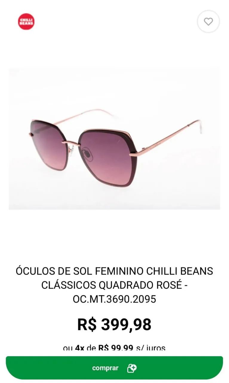 Óculos chilli beans FEMININO degrade  - Foto 2