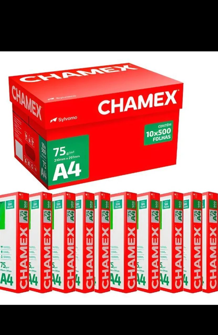 Vendo caixa de papel folha A4 modelo Chamex  - Foto 2