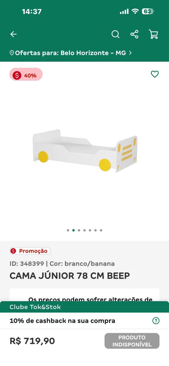 BEEP CAMA JÚNIOR TOK&STOK  - Foto 2