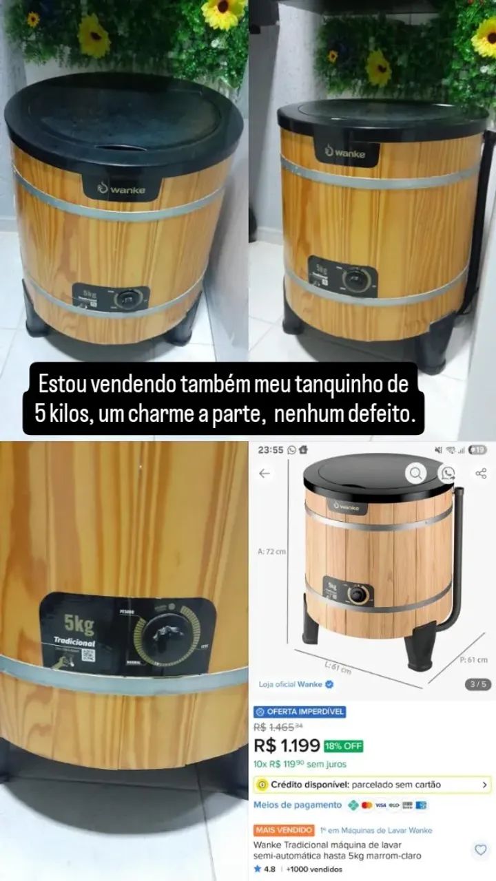 Tanquinho de lavar roupa