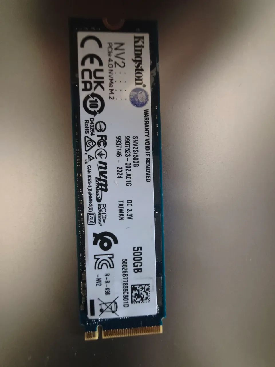 SSD Kingston NVme 500GB