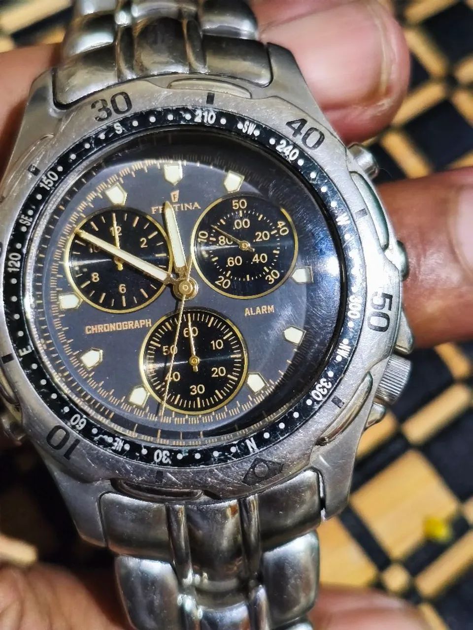 Relógio festina cronógrafo original com alarme 