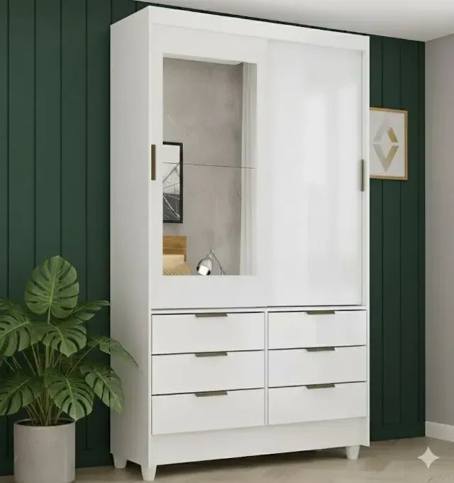 Guarda roupa para quarto de solteiro (espelho incluso)