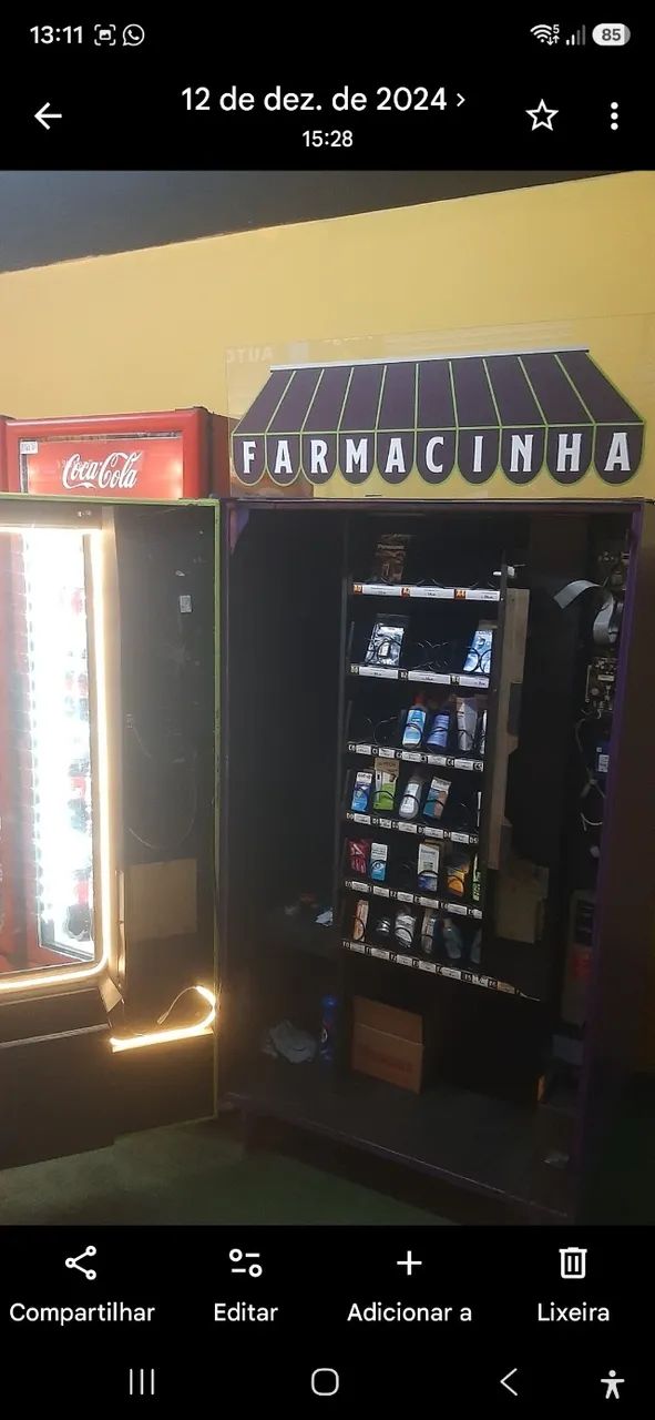 Vending Machine Crane (EUA) Peça única impecável com área p/ estoque (sem refrigeração) - Foto 2