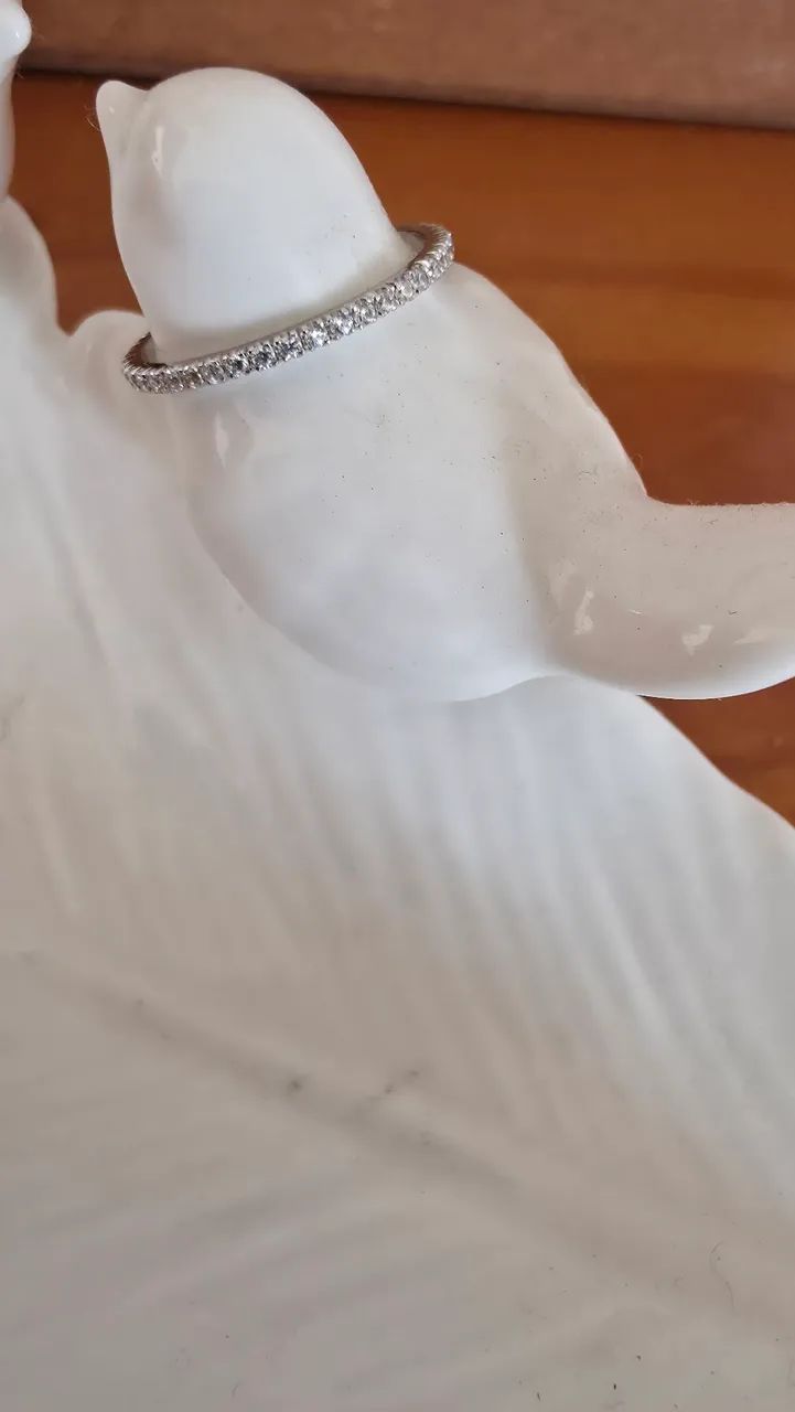 Aliança em ouro branco - Foto 2