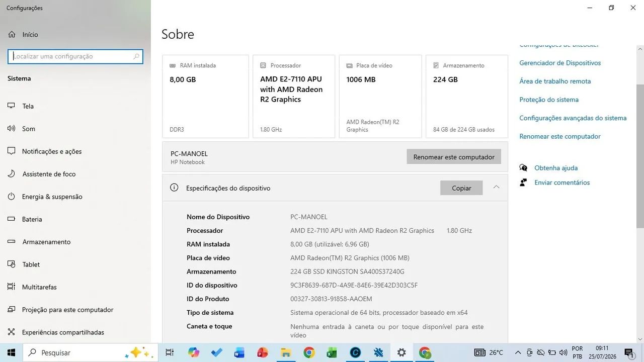 Notebook HP Completo (8GB RAM + SSD) - Ótimo para Estudos e Home Office - Foto 4