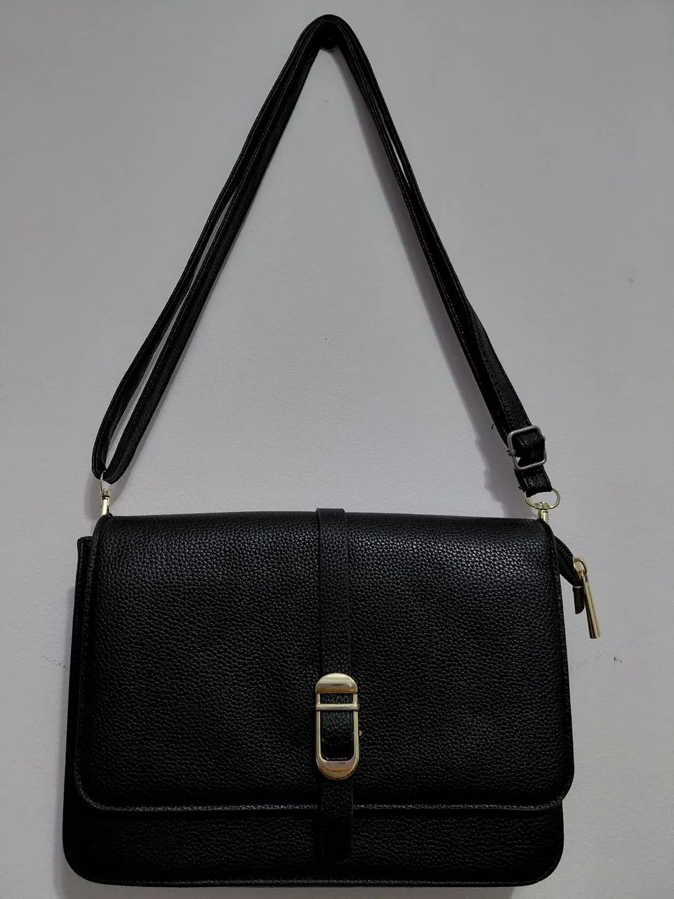 Bolsa couro preta  - Foto 4