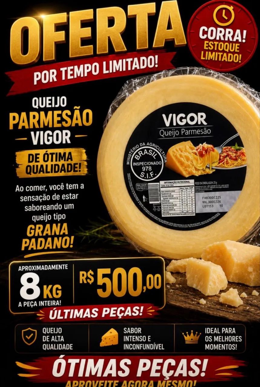 Queijo parmesão algo nível 