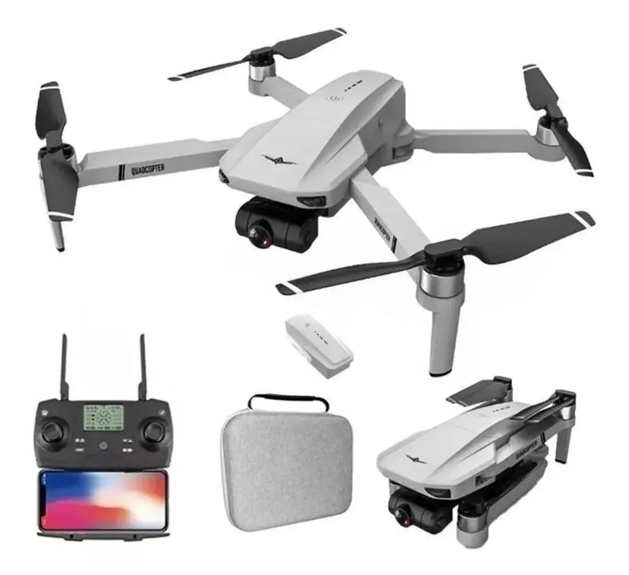 Drone KF102 com Gimbal + Controle, Bolsa e Pista  - Foto 4