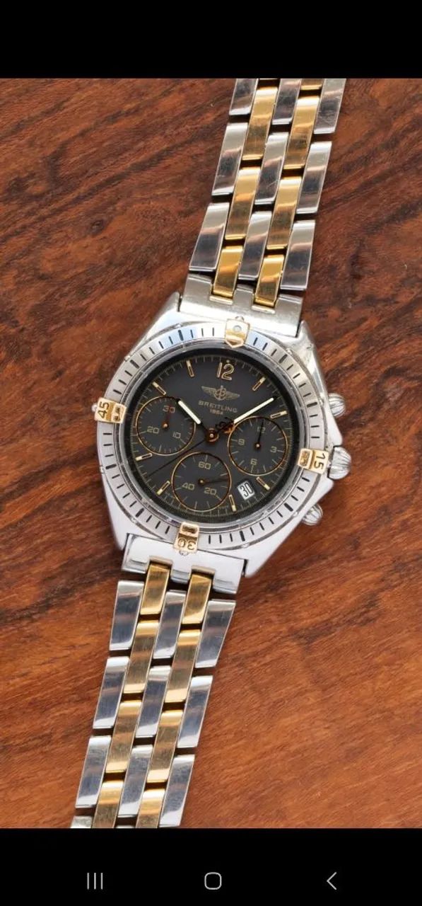 Breitling Sextant - aço e ouro 