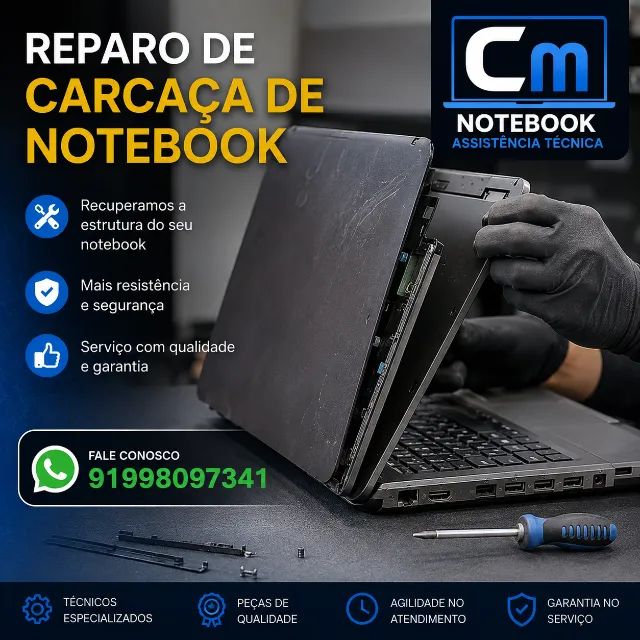 REPARO DE CARCAÇA DE NOTEBOOK - CONSERTO PROFISSIONAL