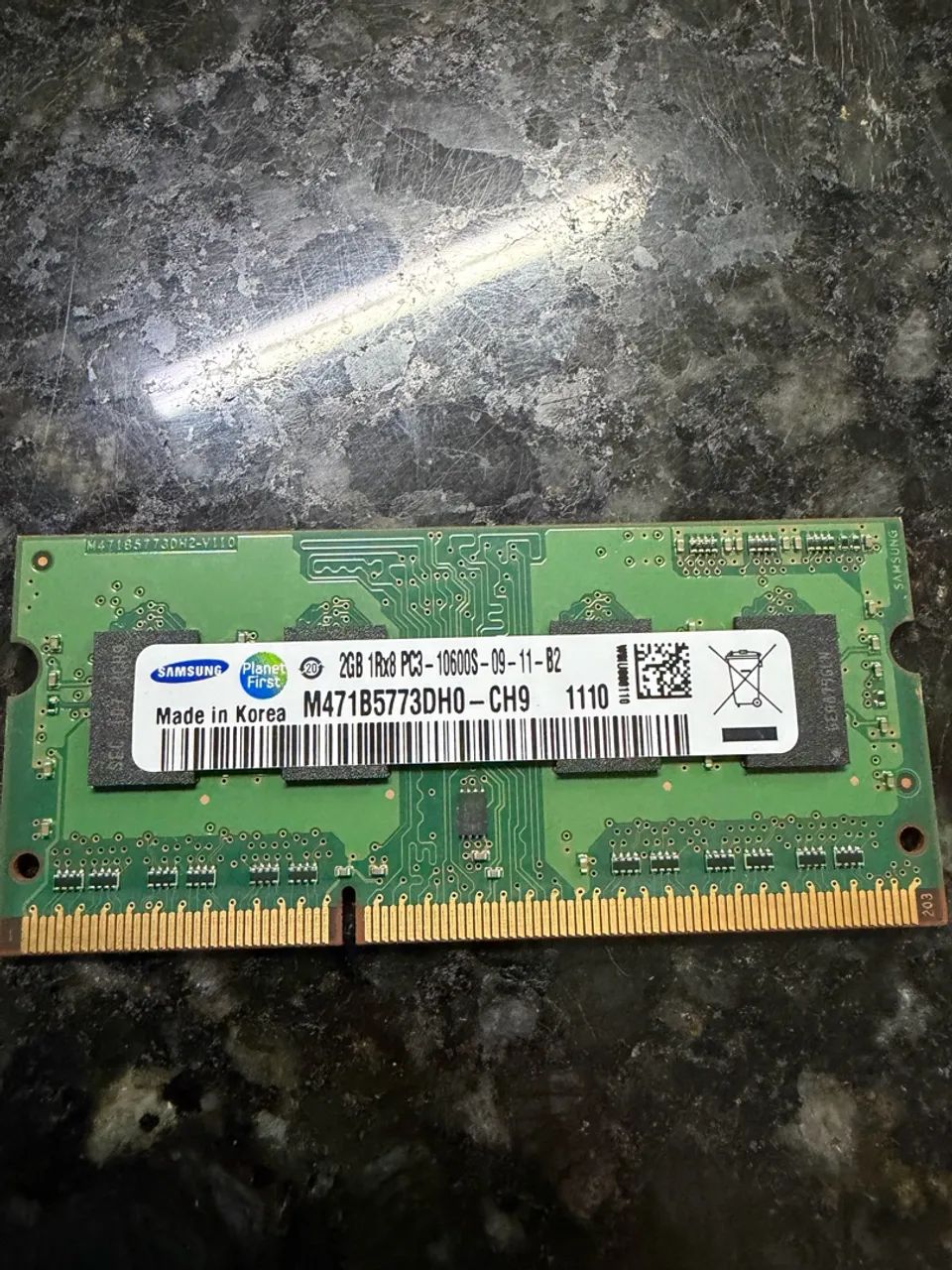 Memória RAM notebook PC3-10600s 2GB