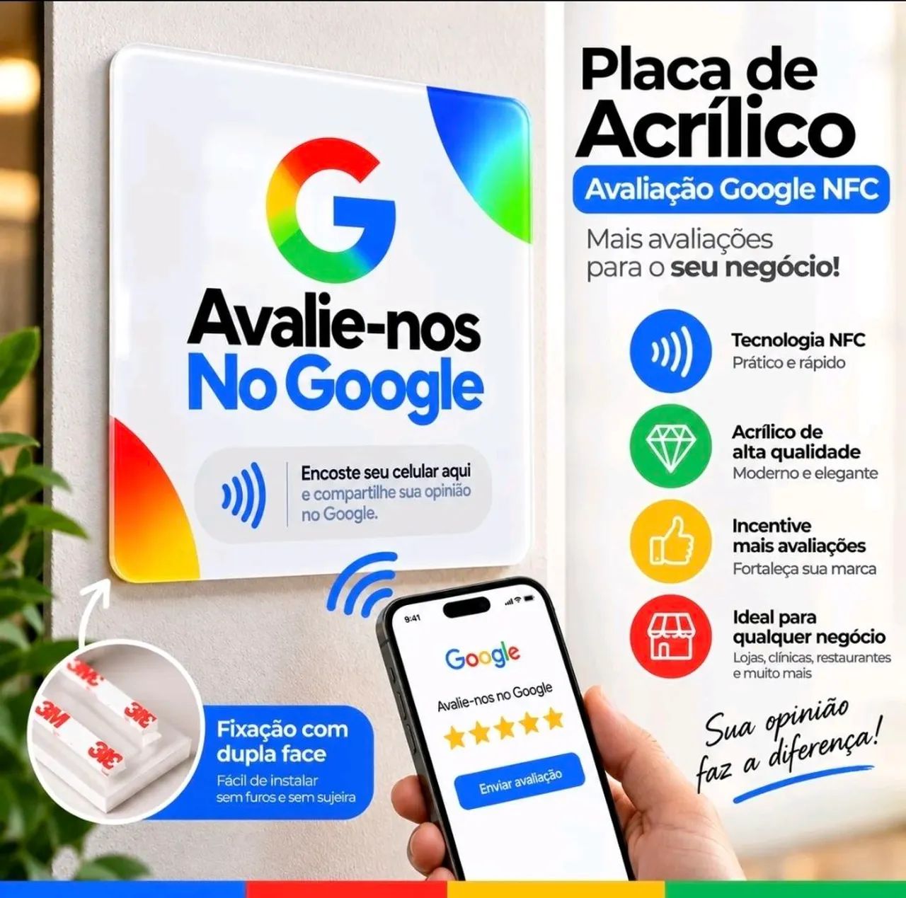 Placas NFC de Avaliação do Google