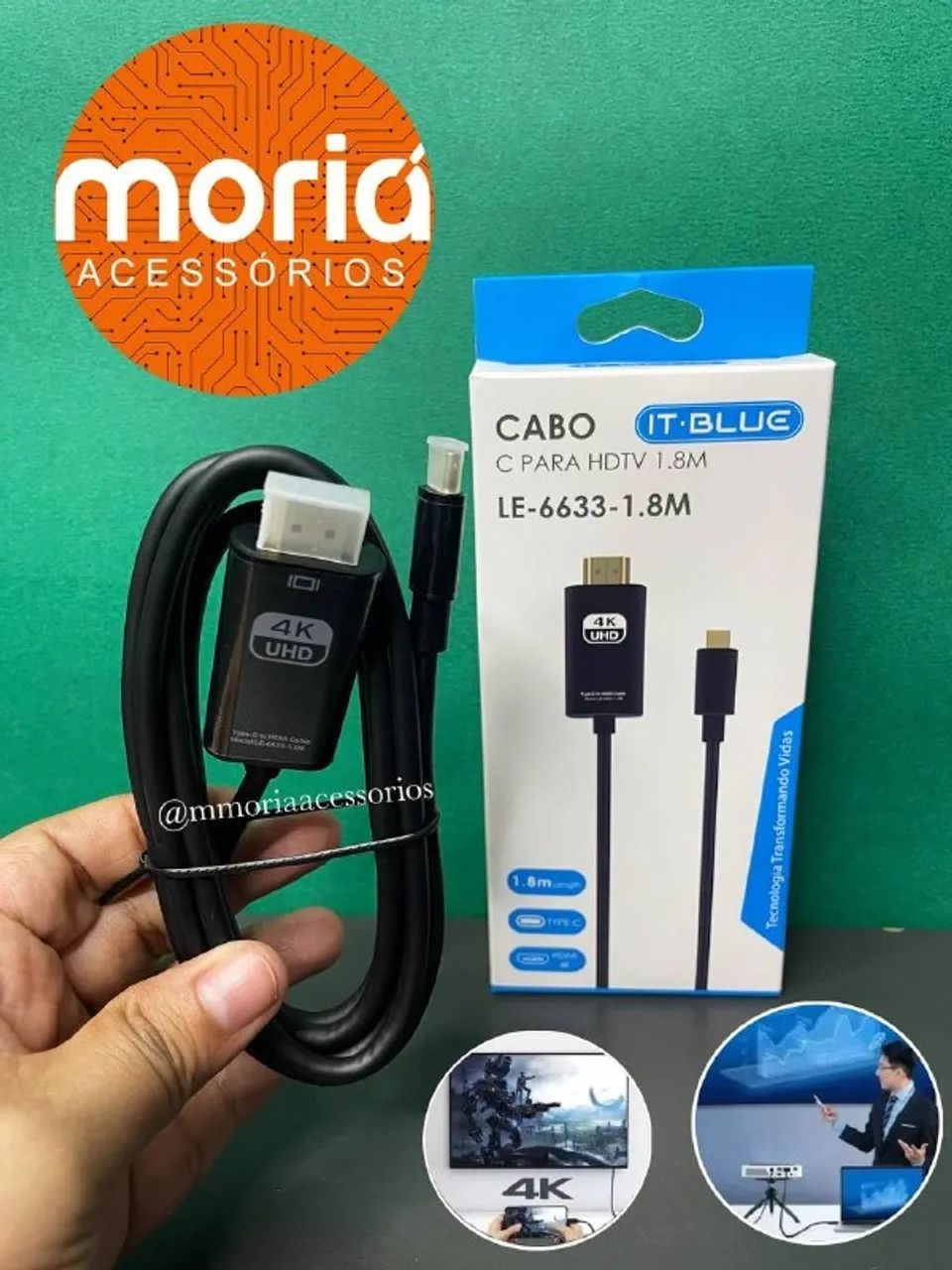 Cabo Tipo-C para HDMI 1.8M - Foto 3