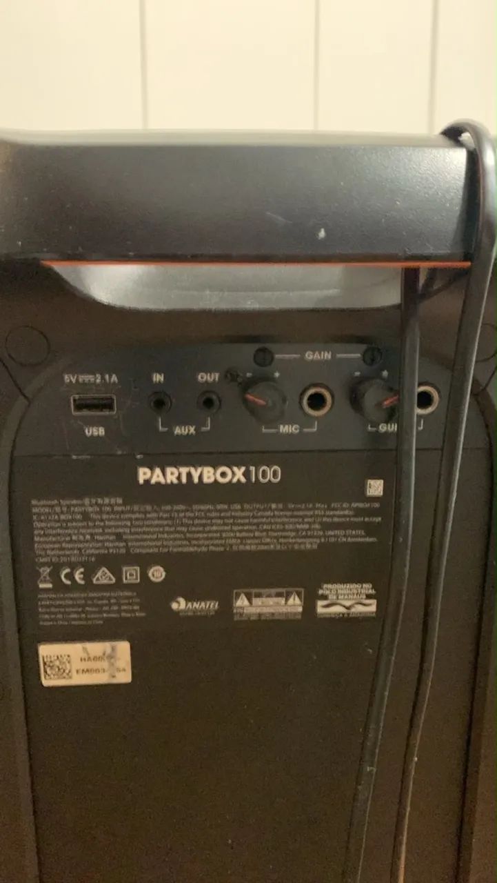 Caixa de som JBL PartyBox 100 com Bluetooth - Foto 4