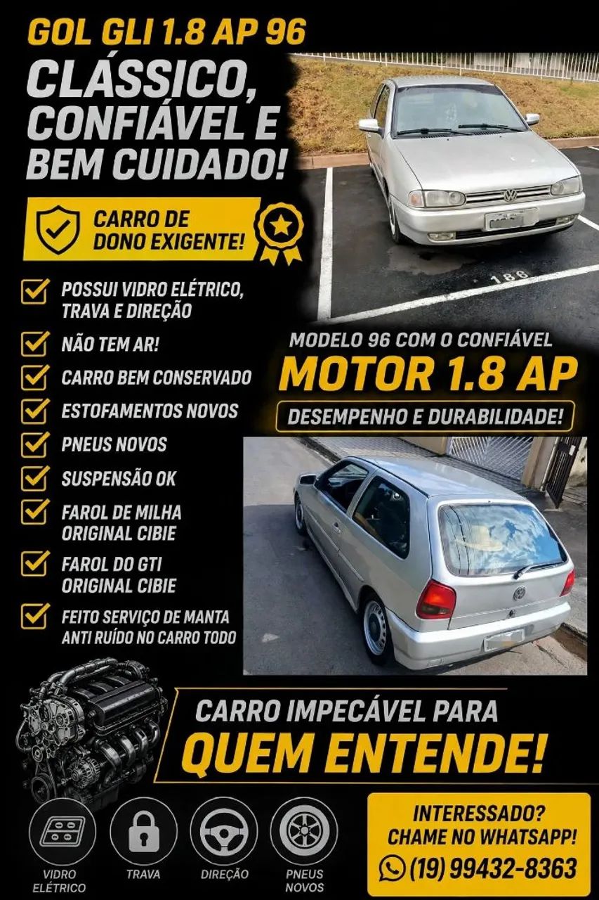 Volkswagen Gol Geração II Atlanta 1.8 8V 90cv Gasolina Mec. 2P 1996