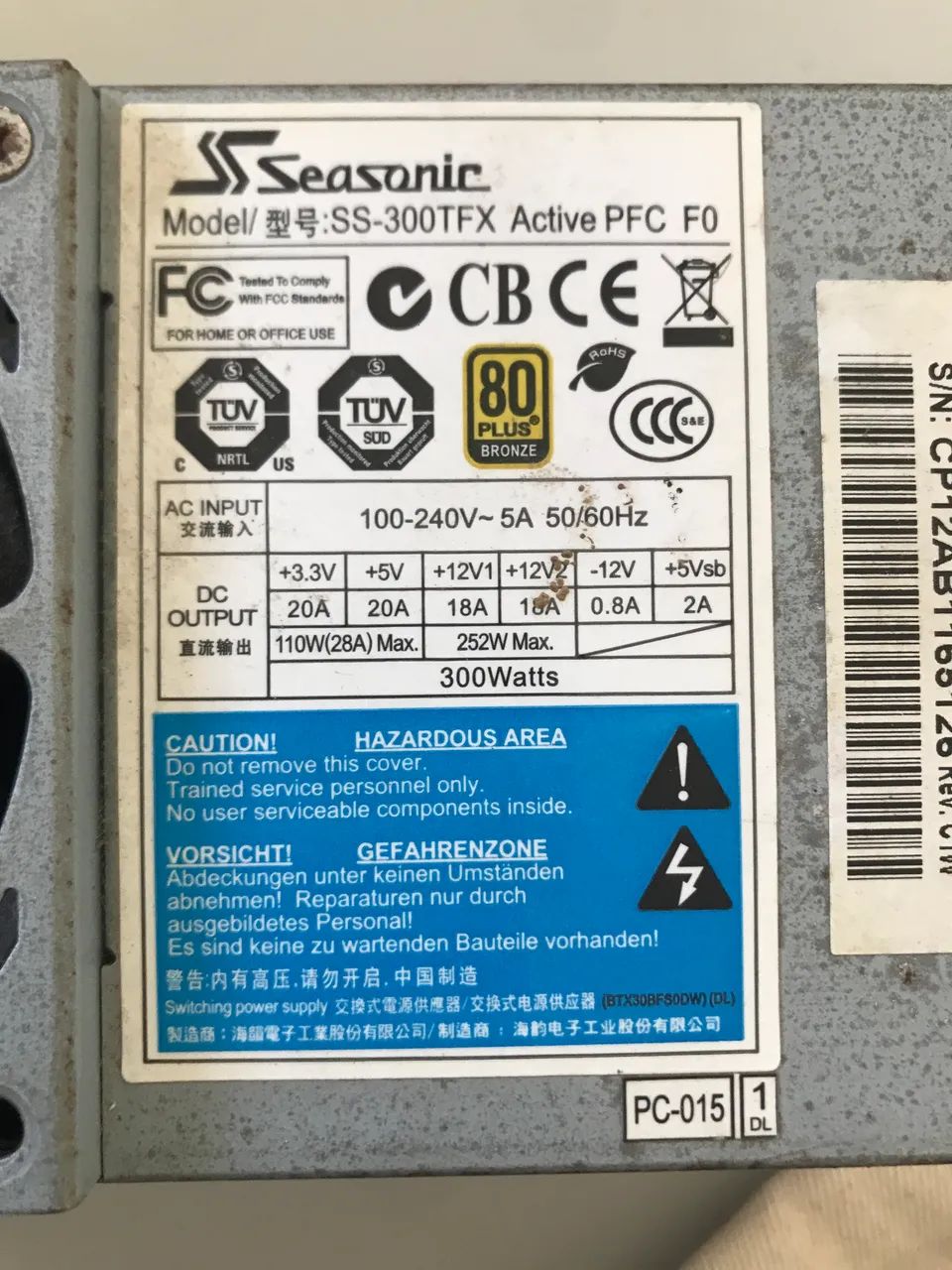 Fonte SEASONIC 300Watts
