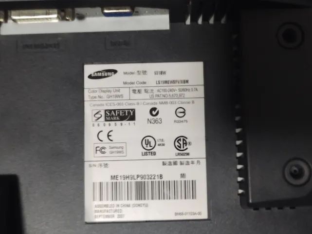 Monitor Samsung 931bw com defeito - Foto 5