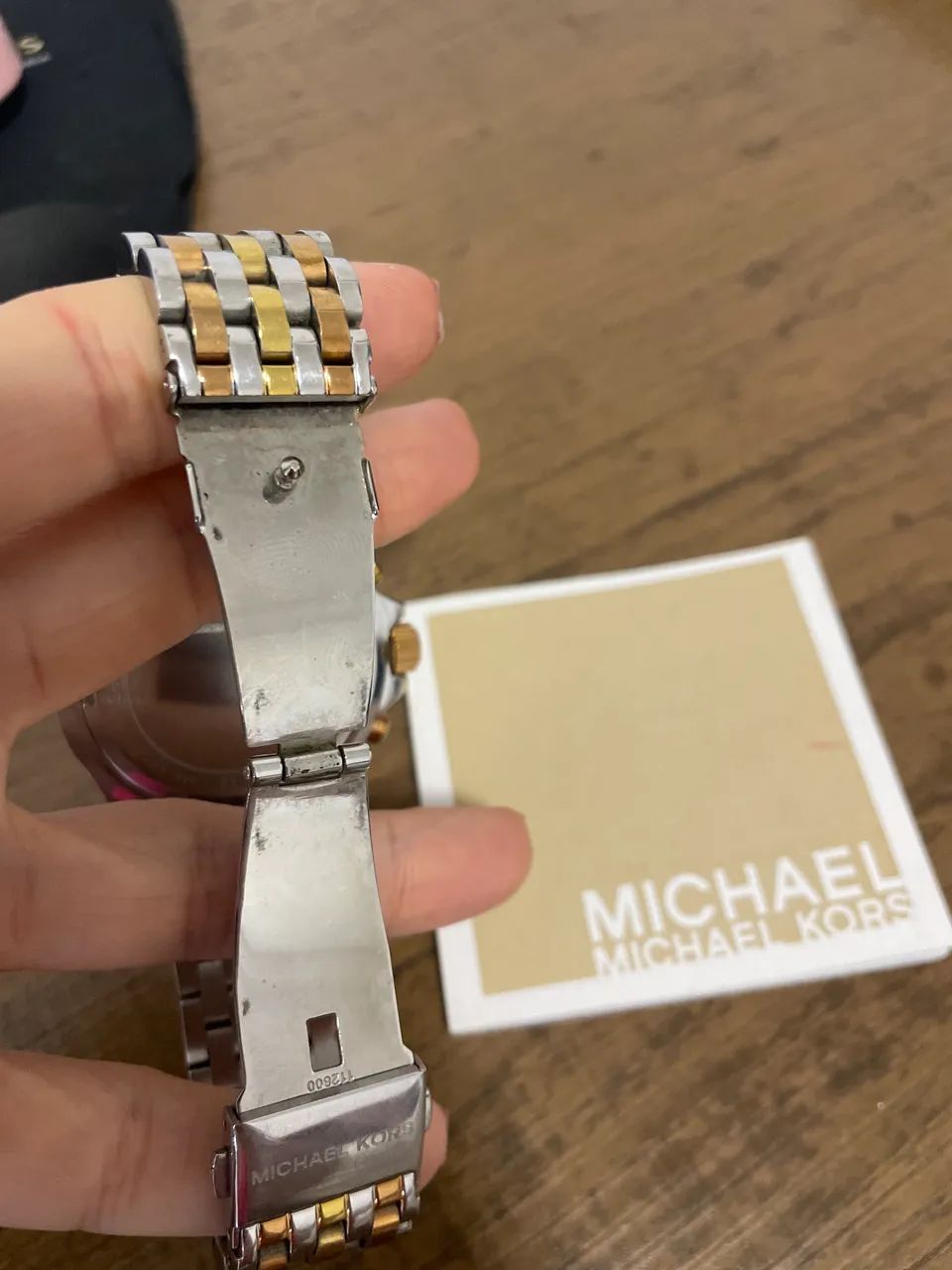 Relógio Michael Kors Original Feminino Dourado/prata - Foto 4