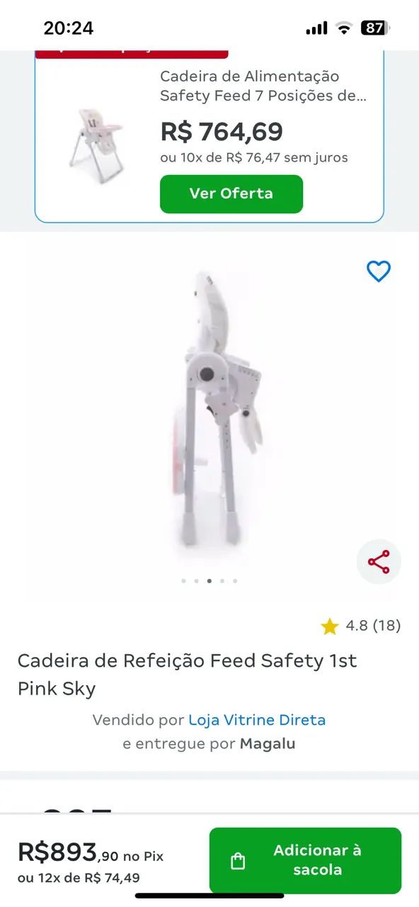 Cadeira de alimentação bebê  - Foto 2
