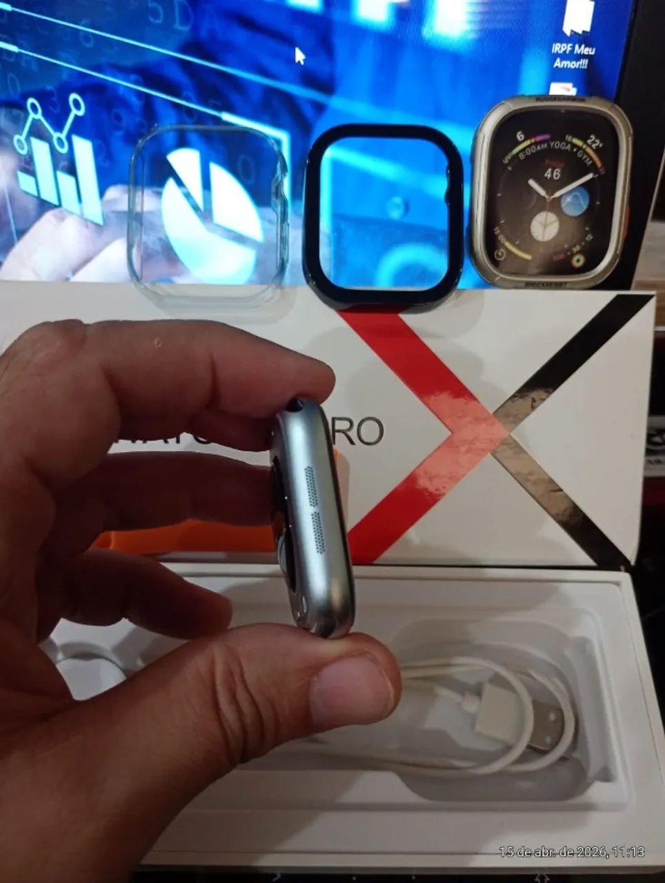 SmartWatch Prata W10 PRO TELA AMOLED 46mm - Foto 5