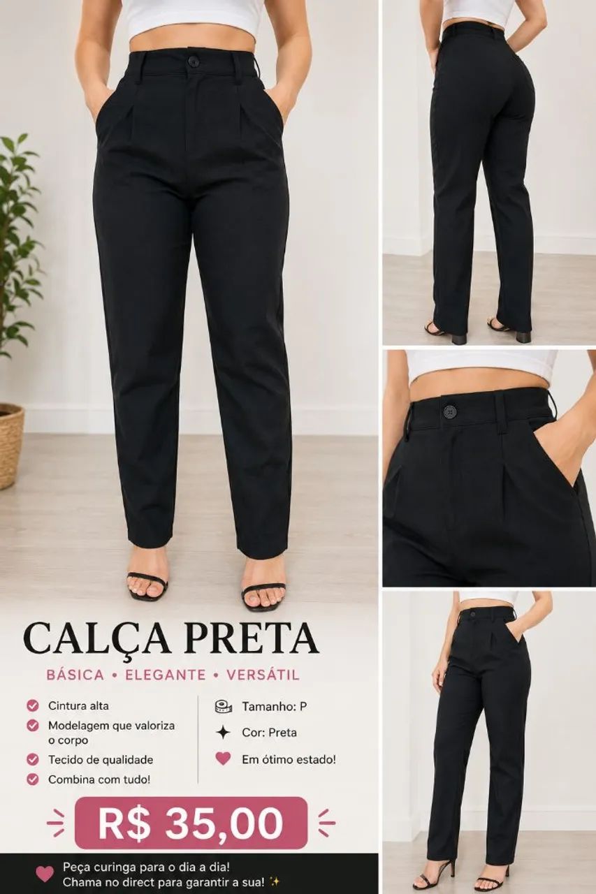 Calça Social Preta 