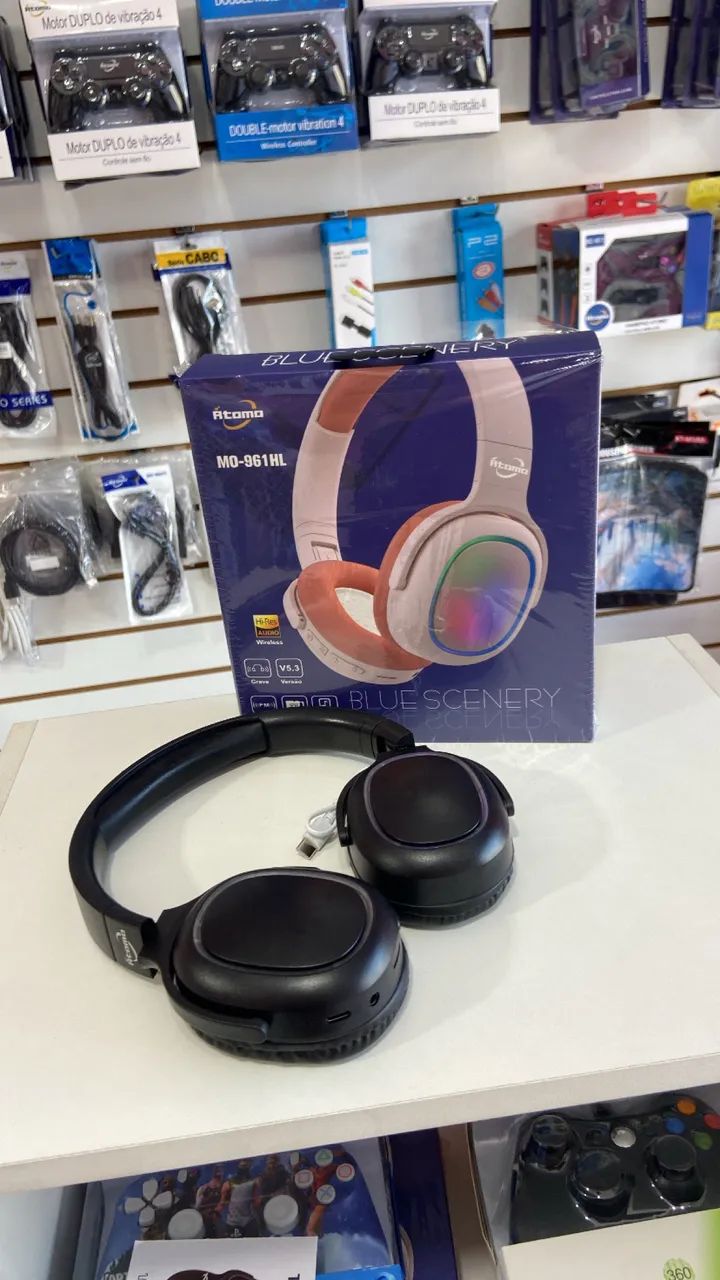 Fone Bluetooth com fm, p2 e entrada sd 