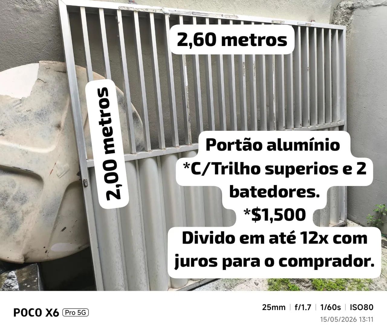 Portão alumínio 