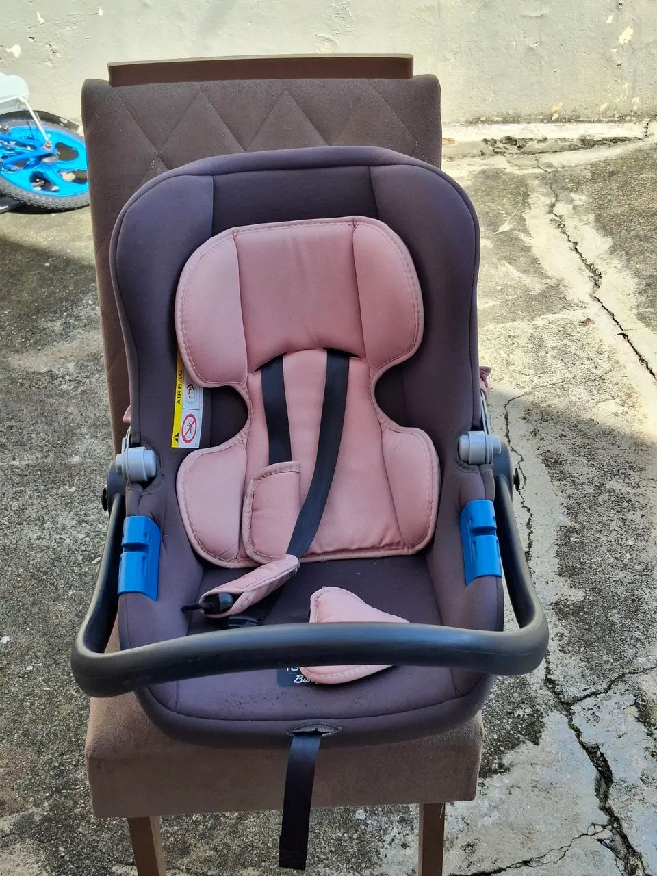 Carrinho de Bebê Burigotto - Rosa e Cinza - Foto 5