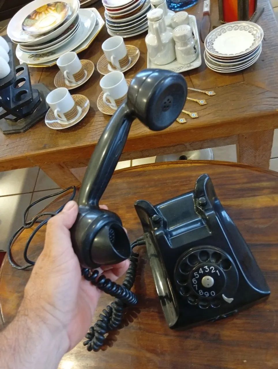 Telefone de baquelite Ericson preto - Foto 2