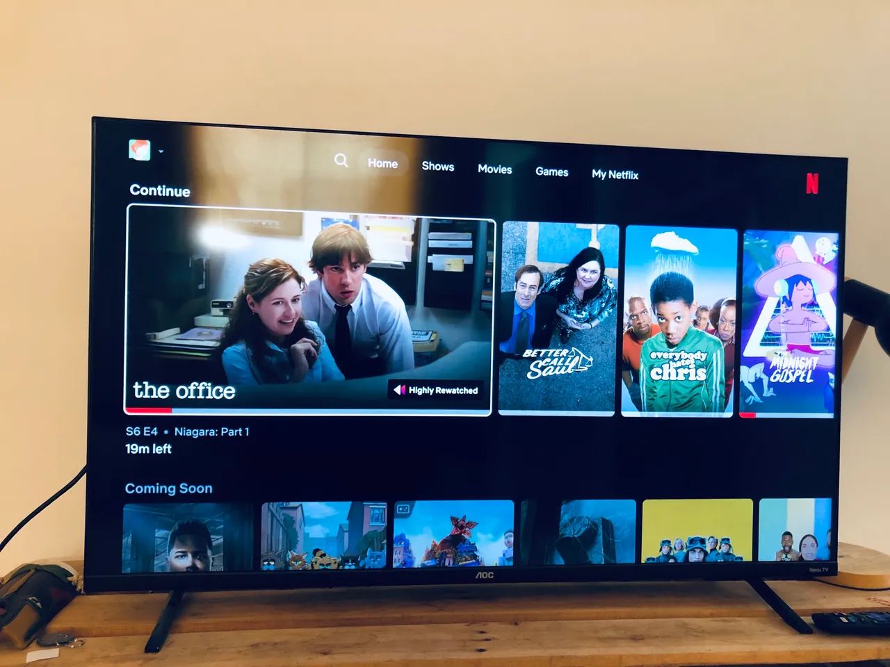Smart TV Aoc 42 pol. Roku