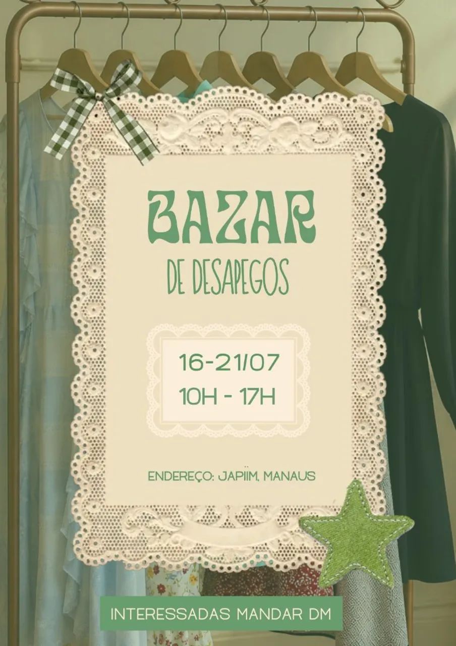 Roupas d bazar e desapegos 