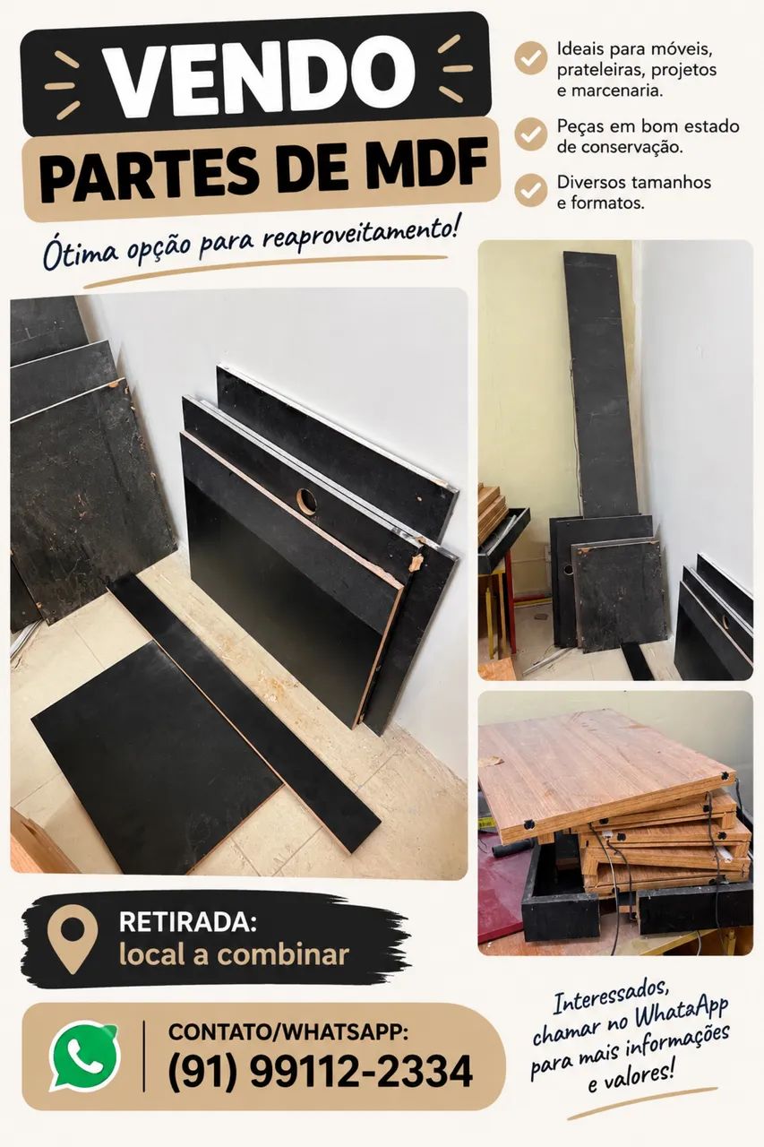 Pedaços de MDF 