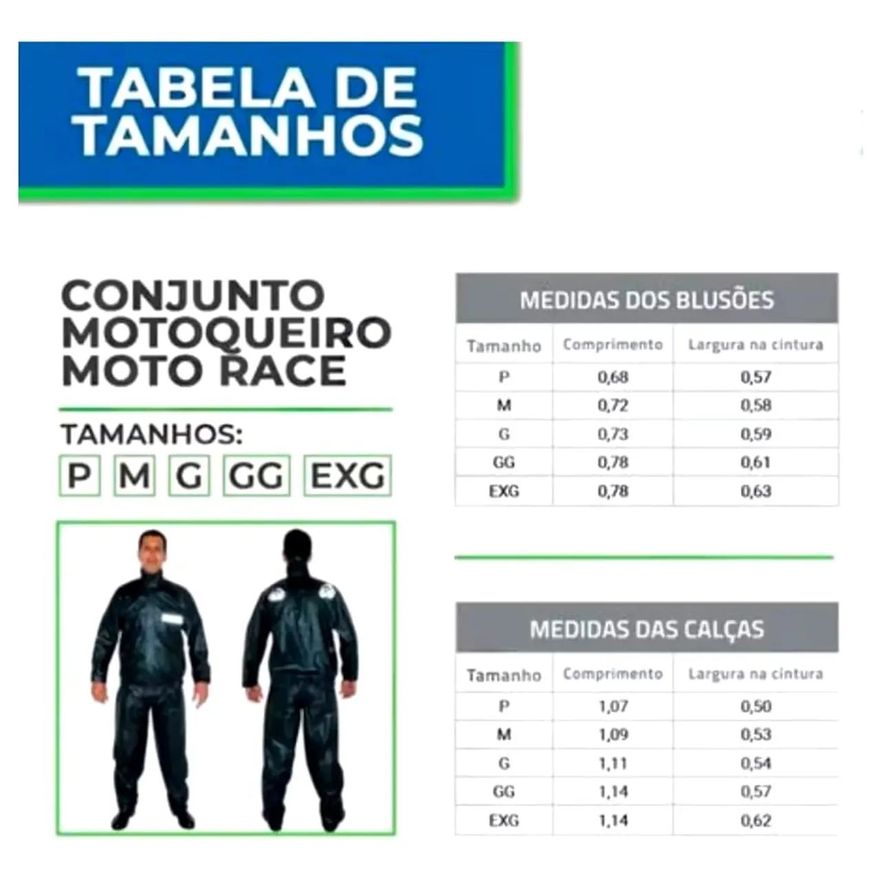 Conjunto Capa Chuva Moto Emborrachada Impermeável Com Gola Flex EXGG - Foto 5