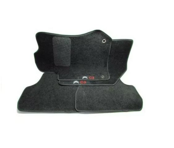 Jogo Tapete Carpete Citroen C3 2014 2015 2016 2017 Preto 4pç