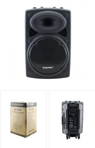 Caixa de som Amplificada Ecopower 10 polegadas Bluetooth + microfone sem fio