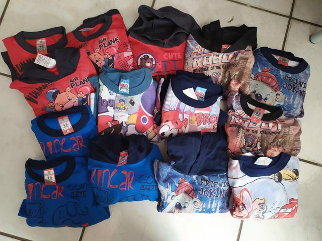 Conjunto de moletom flanelado