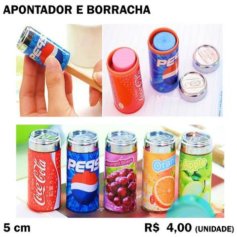 Apontador com Borracha Pepsi Coca-Cola Sucos