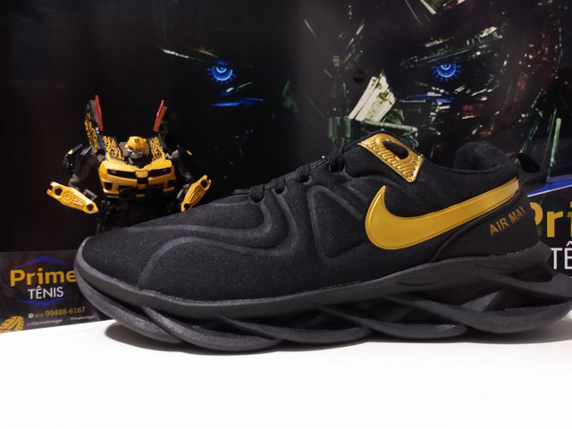 nike air max prime preto e dourado