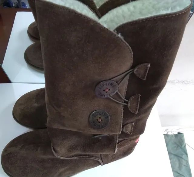 Bota feminina couro kipling marrom tamanho 39  - Foto 5