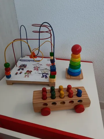 Brinquedo Educativo Pedagógico Montessori Encaixe Cachorro/Cachorrinho