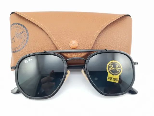Óculos de sol Ray-Ban Mashall preto  - Foto 3