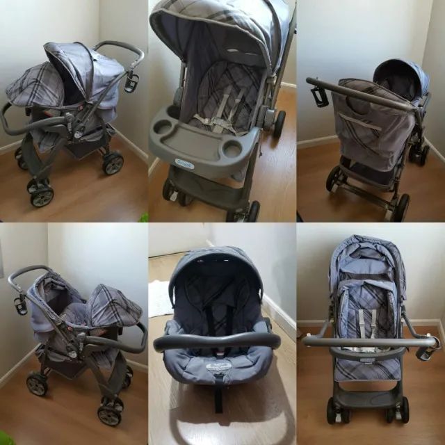 Carrinho de Bebê + Bebê Conforto - Marca Burigotto