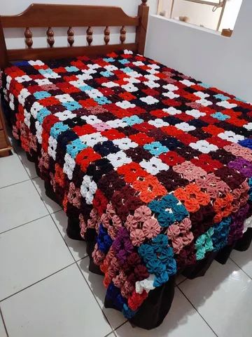 Vendo Colcha de fuxico para Cama de Casal