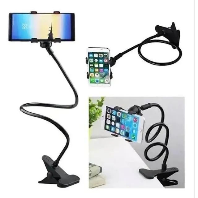 Suporte universal articulado com garra para celular mesa cama 360° - Foto 2
