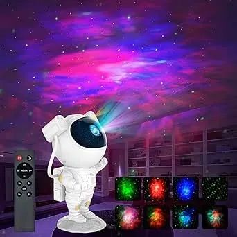 Projetor De Luzes Estrelas Galáxia Astronauta Com Controle 
