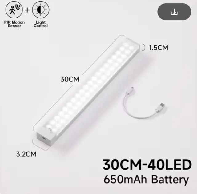 Luz Noturna Com Sensor De Movimento Usb Recarregável - Foto 2