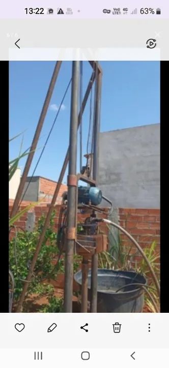 Perfuratriz de poço semi artesiano sem os barramento 22000