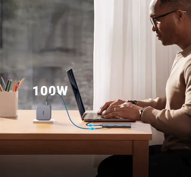 Hub Ugreen Adaptador Tipo C Portas 1*USB-C 3.2 10Gbps + 1*USB-A 3.2 10Gbps + Hdmi 4K @60Hz - Foto 5